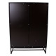 Kumode AMSTERDAM 100x40xH140cm, ozols/melns