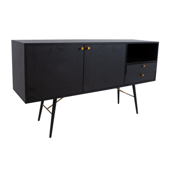 Kumode LUXEMBOURG 150x40xH80cm, melns / varš
