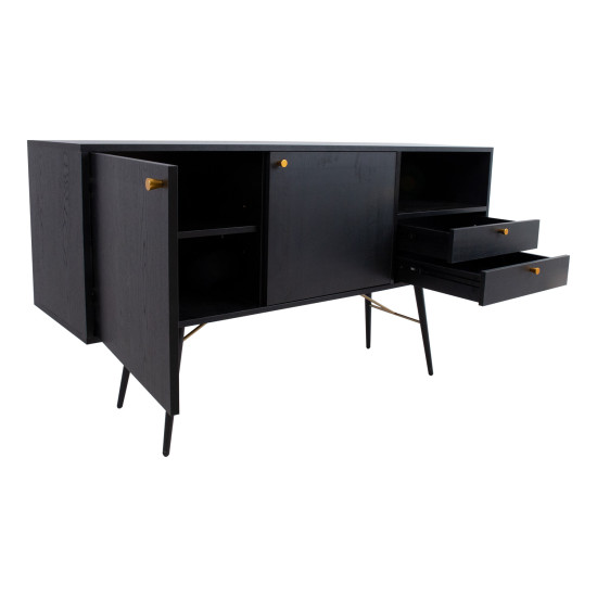Kumode LUXEMBOURG 150x40xH80cm, melns / varš