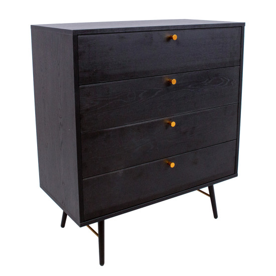 Kumode LUXEMBOURG 80x40xH90cm, melns / varš