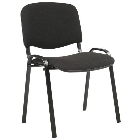 Apmeklētāja krēsls ISO 54,5xD42,5xH82/47cm, sēdeklis: audums, krāsa: melns, rāmis: melns Apmeklētāja krēsls ISO 54,5xD42,5xH82/47cm, sēdeklis: audums, krāsa: melns, rāmis: melns
