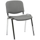Klienta krēsls ISO 54,5xD42,5xH82/47cm, sēdeklis:audums, krāsa: pelēks, rāmis: hroms Klienta krēsls ISO 54,5xD42,5xH82/47cm, sēdeklis:audums, krāsa: pelēks, rāmis: hroms