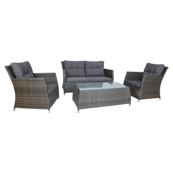 Комплект садовой мебели ADENA стол, диван и 2 кресла, серо-коричневый Комплект садовой мебели ADENA стол, диван и 2 кресла, серо-коричневый