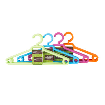 Drēbju pakaramais 10gab, plastmasa, dažādas krāsas Drēbju pakaramais 10gab, plastmasa, dažādas krāsas