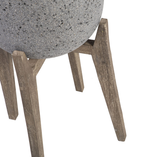 Puķu pods SANDSTONE 42x42xH64,5cm, pelēks
