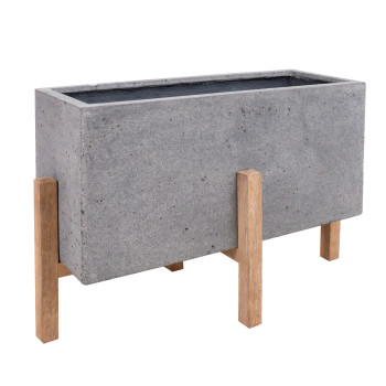 Кашпо SANDSTONE 88,5x38,5xH60,5cm, серый Кашпо SANDSTONE 88,5x38,5xH60,5cm, серый