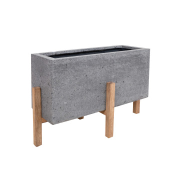 Кашпо SANDSTONE 66,5x28,5xH46,5cm, серый Кашпо SANDSTONE 66,5x28,5xH46,5cm, серый