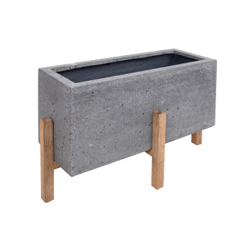 Кашпо SANDSTONE 66,5x28,5xH46,5cm, серый Кашпо SANDSTONE 66,5x28,5xH46,5cm, серый