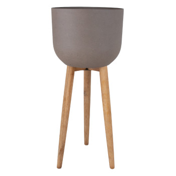 Puķu pods SANDSTONE ar koka kājām D40xH97cm, brūns Puķu pods SANDSTONE ar koka kājām D40xH97cm, brūns