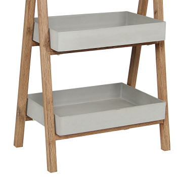 Полка SANDSTONE 70x40xH100см, полки: композитный камень, цвет: коричневый, деревянная рама из акации Полка SANDSTONE 70x40xH100см, полки: композитный камень, цвет: коричневый, деревянная рама из акации