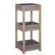 Полка SANDSTONE 40x40xH97cм, полки: композитный камень, цвет: коричневый, ножки: акации