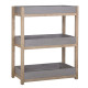 Полка SANDSTONE 80x35xH98cм, полки: композитный камень, цвет: коричневый, ножки: акации