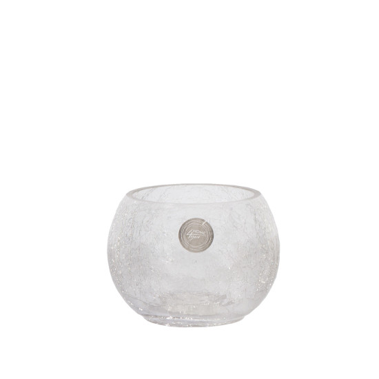 Vāze CRACK BOWL D12,5xH10cm, stikla