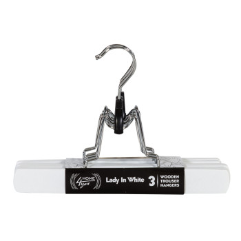 Bikšu pakaramais LADY IN WHITE 3 gab., balts koks Bikšu pakaramais LADY IN WHITE 3 gab., balts koks