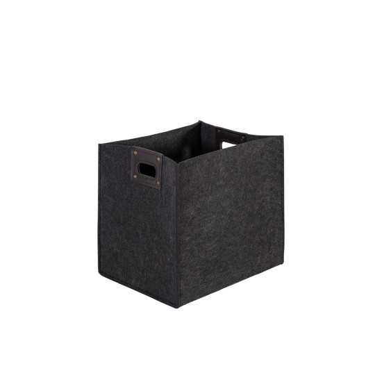 Ящик MAX FELT-4, 28x22x28cм, тёмно-серый войлок, с ручками Ящик MAX FELT-4, 28x22x28cм, тёмно-серый войлок, с ручками