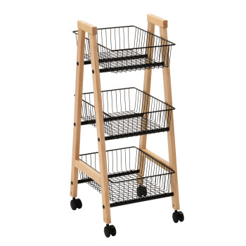 Полка БРЕН черный/дерево