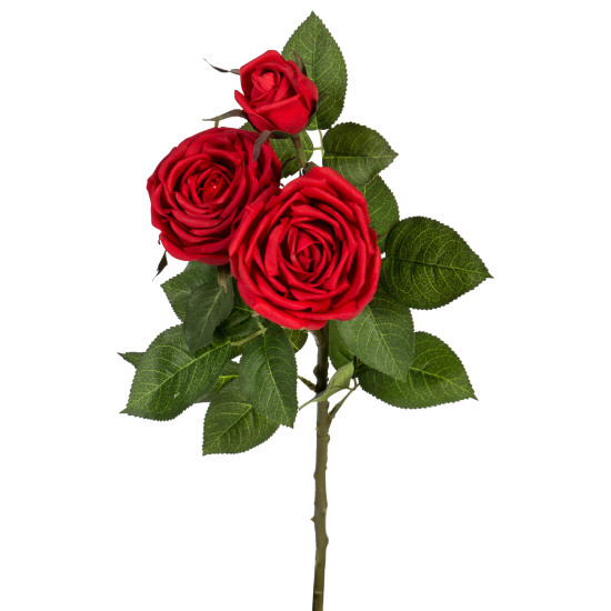 Mākslīgais zieds ROSE, 70cm, sarkana