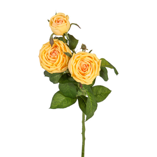 Mākslīgais zieds ROSE, 70cm, dzeltens Mākslīgais zieds ROSE, 70cm, dzeltens