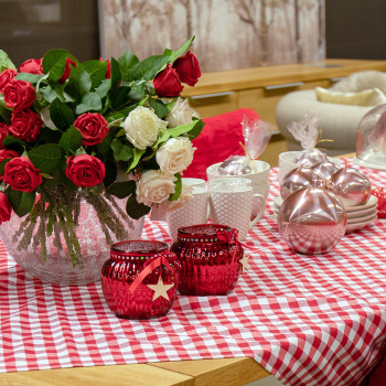 Mākslīgais zieds ROSE, 40cm, sarkana Mākslīgais zieds ROSE, 40cm, sarkana