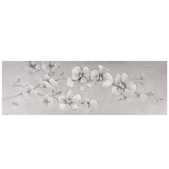 Eļļas glezna 50x150cm, baltas orhidejas Eļļas glezna 50x150cm, baltas orhidejas