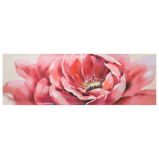 Eļļas glezna 50x150cm, rozā zieds