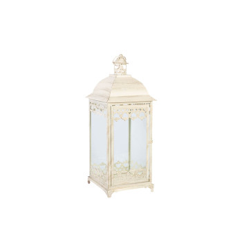 Laterna SAMIRA-3, 14x14xH34cm, antīks bēšs Laterna SAMIRA-3, 14x14xH34cm, antīks bēšs