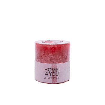 Svece VELVET ROSE, D6.8xH7.2cm, sarkans ( smaržas- roze) Svece VELVET ROSE, D6.8xH7.2cm, sarkans ( smaržas- roze)