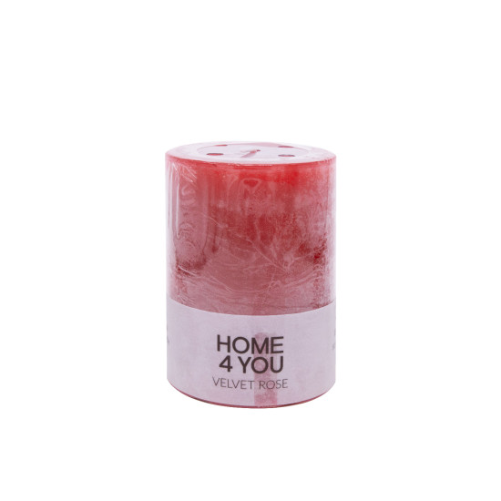 Svece VELVET ROSE, D6.8xH9.5cm, sarkans ( smaržas- roze) Svece VELVET ROSE, D6.8xH9.5cm, sarkans ( smaržas- roze)