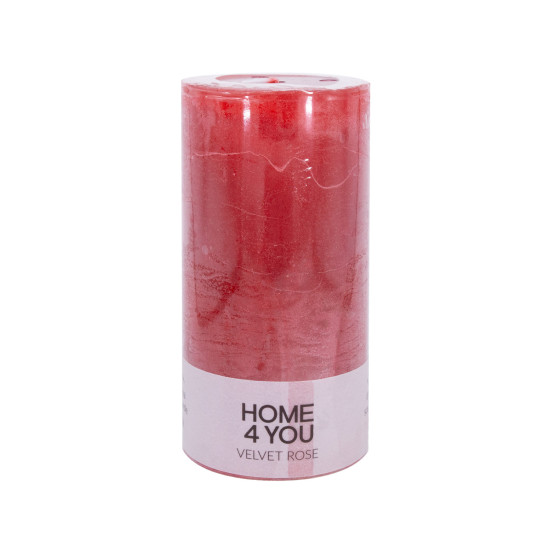 Svece VELVET ROSE, D6.8xH14cm, sarkans ( smaržas- roze) Svece VELVET ROSE, D6.8xH14cm, sarkans ( smaržas- roze)