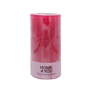 Svece FRESH CRANBERRY, D6.8xH14cm, tumši rozā ( smaržas- dzērveņu) Svece FRESH CRANBERRY, D6.8xH14cm, tumši rozā ( smaržas- dzērveņu)