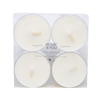 Aromātiskās sveces MAXI 4gab/komplekts, CHIC JASMINE, D5.5cm, balts (smaržas- jasmīns) Aromātiskās sveces MAXI 4gab/komplekts, CHIC JASMINE, D5.5cm, balts (smaržas- jasmīns)