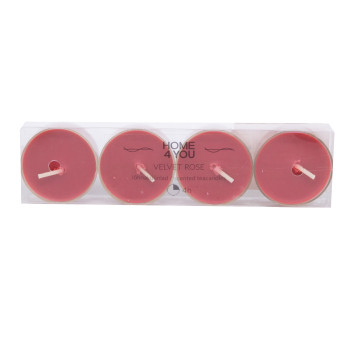 Aromātiskās sveces 4gab/komplekts, VELVET ROSE, sarkans (smaržas- roze) Aromātiskās sveces 4gab/komplekts, VELVET ROSE, sarkans (smaržas- roze)