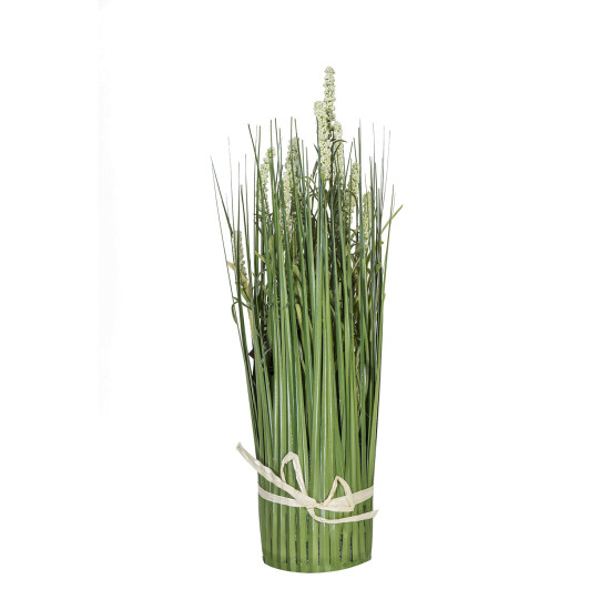 Mākslīgais zieds IN GARDEN, H39cm, mākslīgā zāle ar lavandu, balta