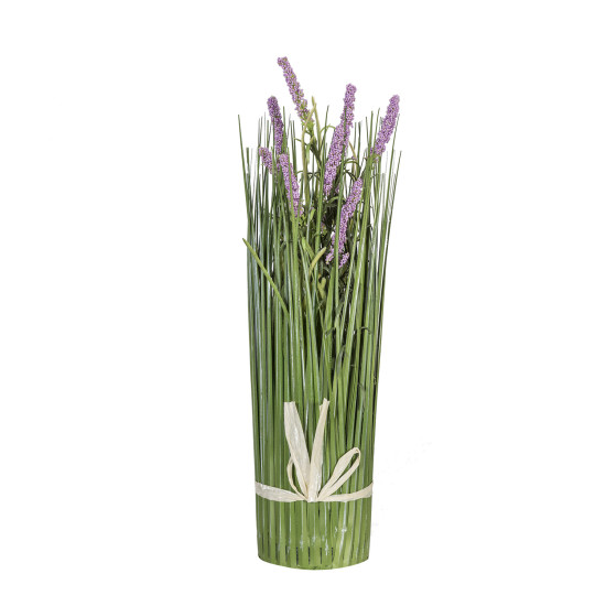 Mākslīgais zieds IN GARDEN, H39cm, mākslīgā zāle ar lavandu, gaiši lillā