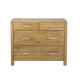 Kumode CHICAGO 105x45xH84cm, ar 4 atvilktnēm, koks: ozola finierskaida, krāsa: dabīga, apdare: ieeļļota