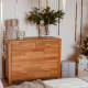 Kumode CHICAGO 105x45xH84cm, ar 4 atvilktnēm, koks: ozola finierskaida, krāsa: dabīga, apdare: ieeļļota