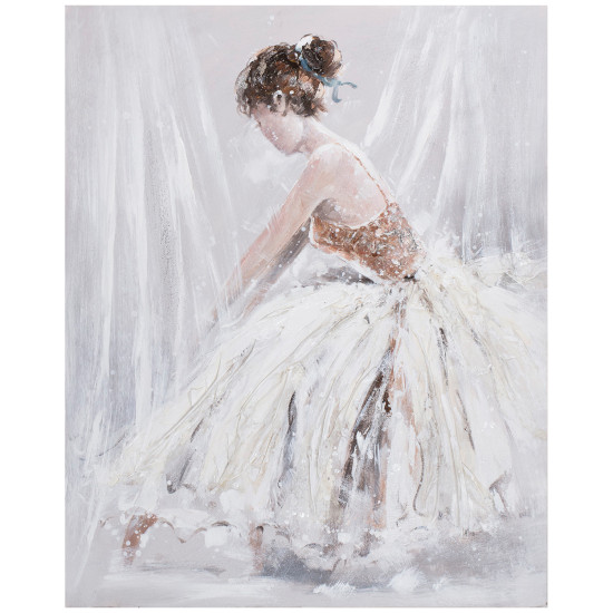 Eļļas glezna 80x100cm, sieviete baltajā kleitā Eļļas glezna 80x100cm, sieviete baltajā kleitā