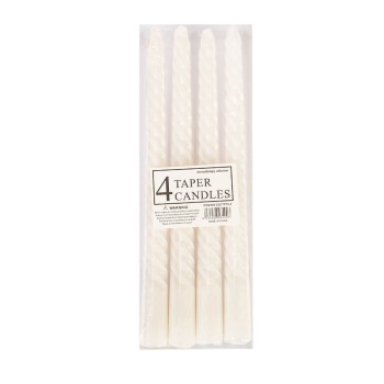 Svece 4gab H25cm, balts Svece 4gab H25cm, balts