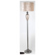 Grīdas lampa LUXO H170cm, krēmkrāsas pērle/stikls, abažūrs: krēmkrāsas samts, iekšpusē: tumši pelēks samts, zīds