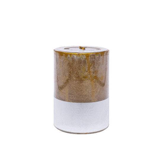 Svece LUXO, D6.8xH9.5cm, zelta metālisks (bez smaržas) Svece LUXO, D6.8xH9.5cm, zelta metālisks (bez smaržas)