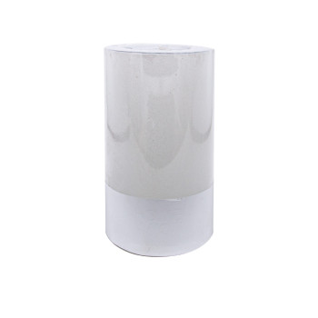 Svece LUXO, D6.8xH12cm, balts metālisks (bez smaržas) Svece LUXO, D6.8xH12cm, balts metālisks (bez smaržas)