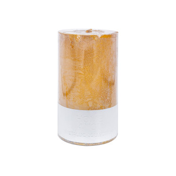 Svece LUXO, D6.8xH12cm, zelta metālisks (bez smaržas) Svece LUXO, D6.8xH12cm, zelta metālisks (bez smaržas)