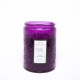 Svece stikla burkā ROMANTIC TIMES, D8xH11cm, ar vāku, violeta (aromāts- LAVANDAS)