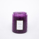 Aromātiskā svece stiklā ROMANTIC TIMES, D7xH9cm, violeta (smaržas- LAVENDER)