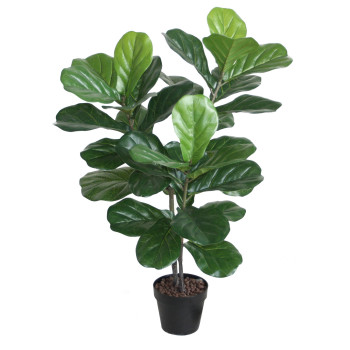 Mākslīgs koks FIDDLE LEAF H100cm, melns puķupods Mākslīgs koks FIDDLE LEAF H100cm, melns puķupods