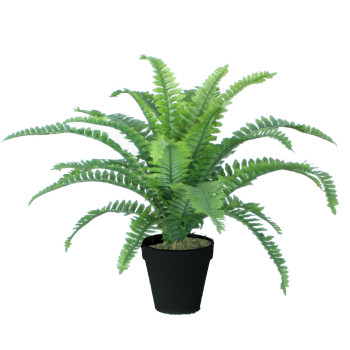 Mākslīgs augs BOSTON FERN H45cm, papardes zieds, melns puķupods Mākslīgs augs BOSTON FERN H45cm, papardes zieds, melns puķupods