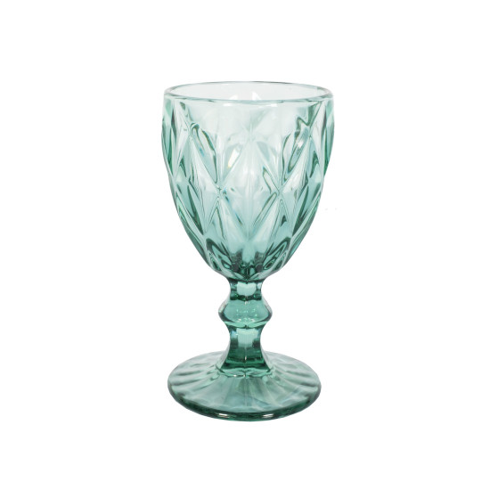 Vīna glāze CORAL 300ml, D7xH17cm, tirkīzs
