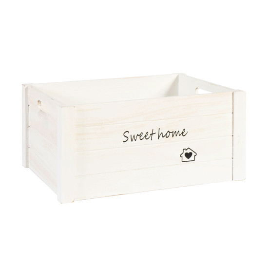 Деревянный ящик HOME&GARDEN-1, L- 41x31xH20см, белый Деревянный ящик HOME&GARDEN-1, L- 41x31xH20см, белый