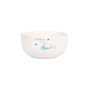 Bļoda SWIMMING FISH 300ml, balts/ zelts Bļoda SWIMMING FISH 300ml, balts/ zelts