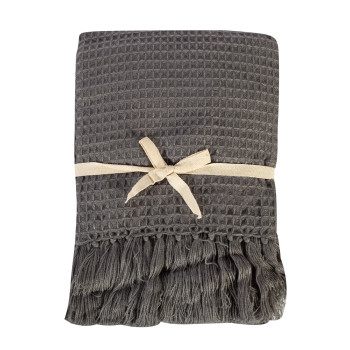 Плед TOMMY, 130x160см, серый полиэстер Плед TOMMY, 130x160см, серый полиэстер